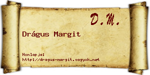 Drágus Margit névjegykártya